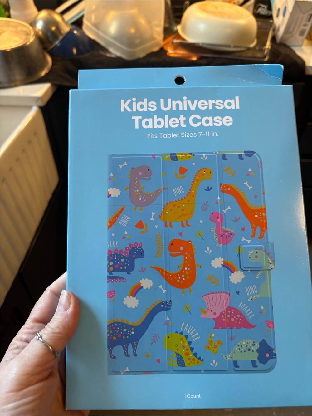 Kids Universal Tablet Case - Blue Dino Print